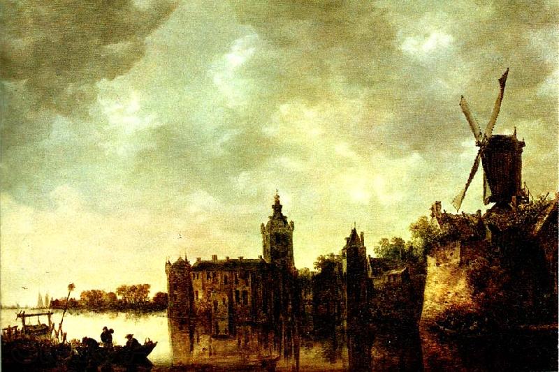 Jan van Goyen slottet montfort Germany oil painting art